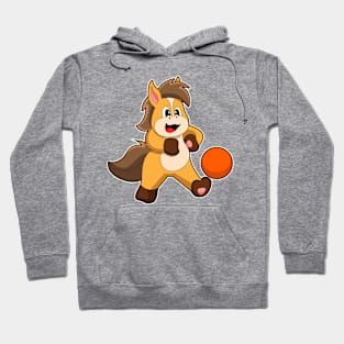 Horse as Soccer player with Soccer ball Hoodie